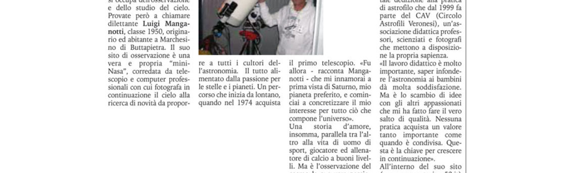 Intervista a giornale locale