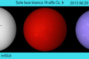 Tre filtri Luce bianca H-alfa Ca-K 