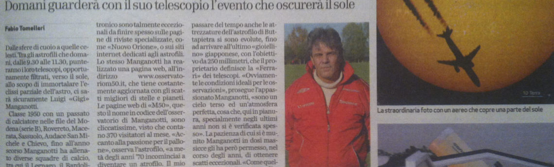Articolo apparso sul giornale l’Arena di verona il19 03 2015