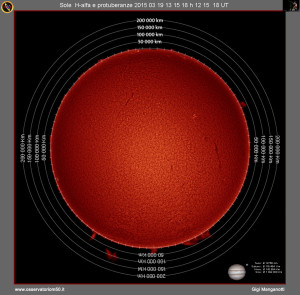 Sole e protuberanze  15-03-19 13-15-18 h 12 15 18 UT