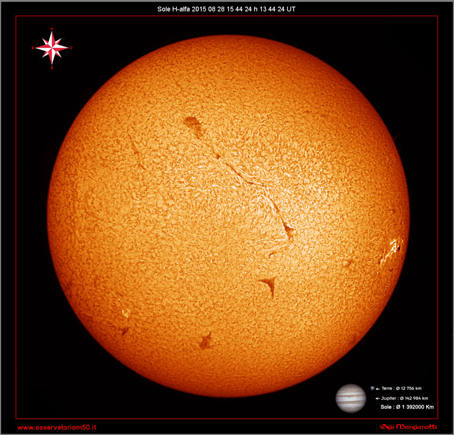 Sole H-alfa  2015 08 29 15 44 24 h 13 44 24 UT