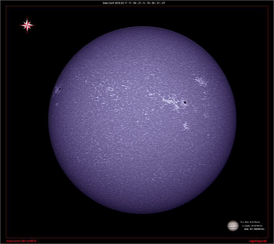 Sole Ca-K 2016 - 03  -17  -  11- 56 -  21 h - 10 - 56 - 21 - UT