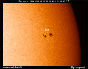 Sun spot  16-06-13 13-09-42 h 11 09 42 UT