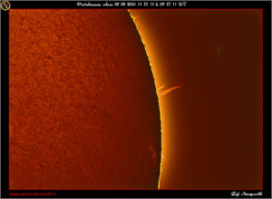 Protuberanza solare  16-08-08 11-57-11 h 09 57 11 UT