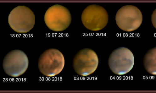 Marte tre mesi di osservazione con vari filtri