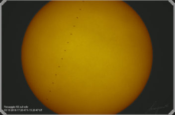 03 10 2018 Passaggio sul Sole ISS